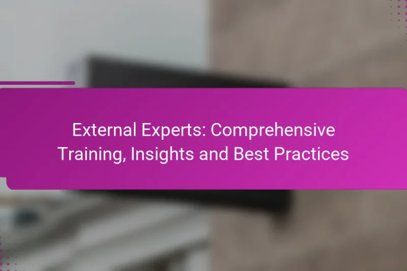 Externe Experten: Umfassende Schulungen, Einblicke und bewährte Praktiken