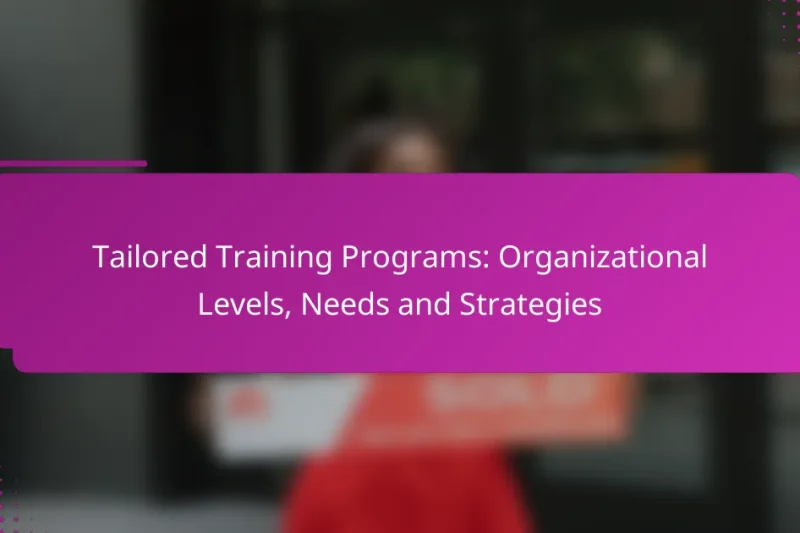 Maßgeschneiderte Trainingsprogramme: Organisationsebenen, Bedürfnisse und Strategien