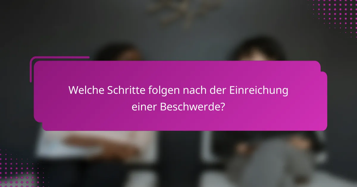 Welche Schritte folgen nach der Einreichung einer Beschwerde?